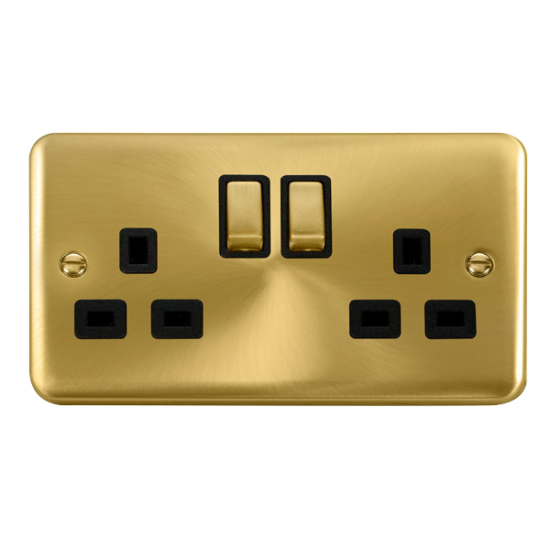 DPSB536BK Deco Plus 13A Ingot 2 Gang DP Switched S