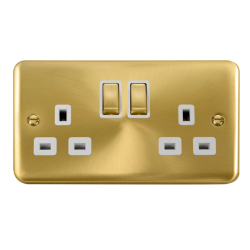 DPSB536WH Deco Plus 13A Ingot 2 Gang DP Switched S