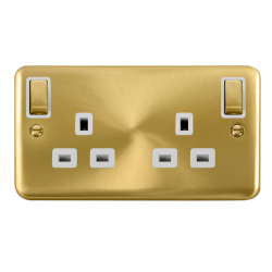 DPSB836WH Deco Plus DECO+ 13A 2GANG OUTBOARD SW SK