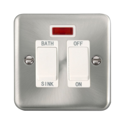 DPSC024WH Deco Plus 20A DP Sink/Bath Switch With N