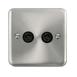 DPSC066BK Deco Plus Twin Coaxial Outlet
