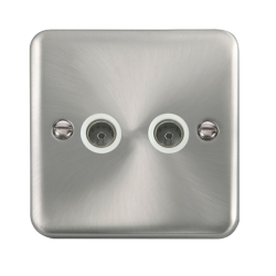 DPSC066WH Deco Plus Twin Coaxial Outlet