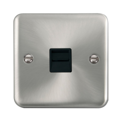 DPSC120BK Deco Plus Single Telephone Outlet - Mast