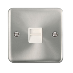 DPSC120WH Deco Plus Single Telephone Outlet - Mast
