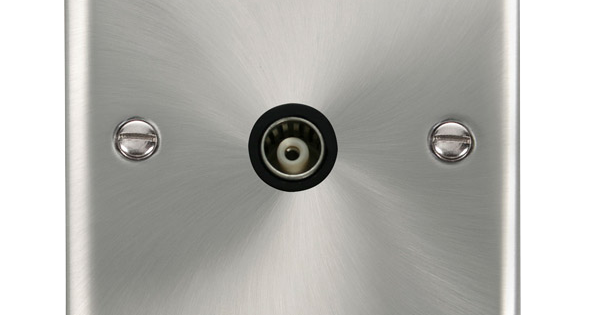 DPSC158BK Deco Plus Single Isolated Coaxial Outlet