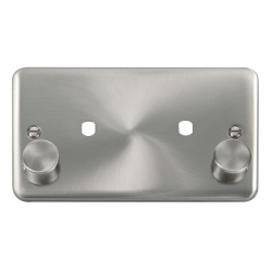 DPSC186 Deco Plus 2 Gang Dimmer Plate & Knobs (163