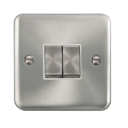 DPSC412WH Deco Plus 10AX Ingot 2 Gang 2 Way Plate