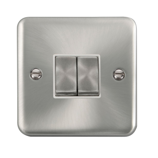 DPSC412WH Deco Plus 10AX Ingot 2 Gang 2 Way Plate