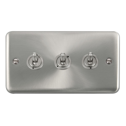 DPSC423 Deco Plus 10AX 3 Gang 2 Way Toggle Switch