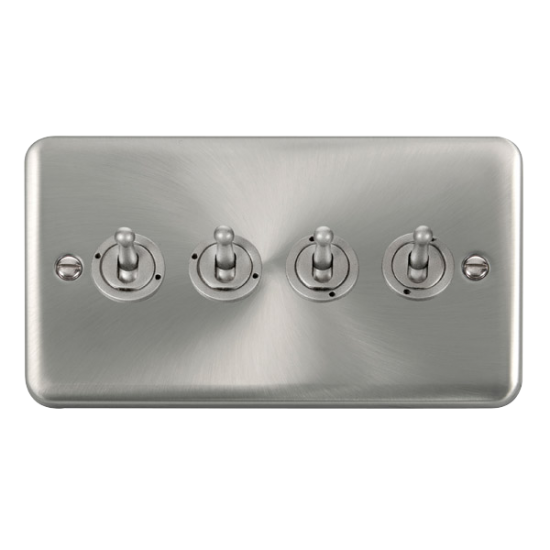 DPSC424 Deco Plus 10AX 4 Gang 2 Way Toggle Switch