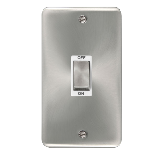 DPSC502WH Deco Plus 45A Ingot 2 Gang DP Switch