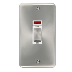 DPSC503WH Deco Plus 45A Ingot 2 Gang DP Switch Wit