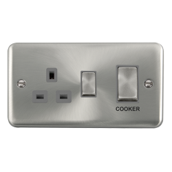 DPSC504GY Deco Plus 50A Ingot 2 Gang Double Pole S
