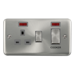 DPSC505GY Deco Plus 50A Ingot 2 Gang Double Pole S