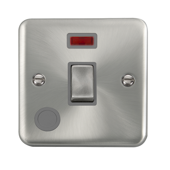 DPSC523GY Deco Plus 20A Ingot Double Pole Plate Sw