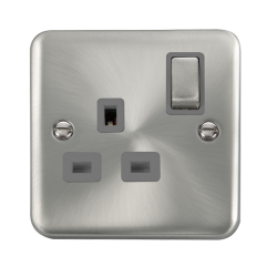 DPSC535GY Deco Plus 13A Ingot 1 Gang Double Pole S
