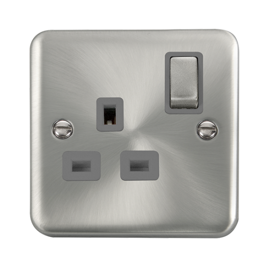 DPSC535GY Deco Plus 13A Ingot 1 Gang Double Pole S