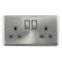 DPSC536GY Deco Plus 13A Ingot 2 Gang Double Pole S
