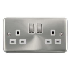 DPSC536WH Deco Plus 13A Ingot 2 Gang DP Switched S
