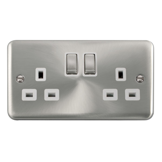 DPSC536WH Deco Plus 13A Ingot 2 Gang DP Switched S