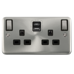 DPSC586BK Deco Plus 2G 13A SW SKT 4.2A A&C USB ING