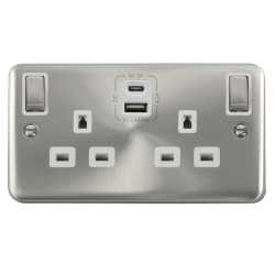 DPSC586WH Deco Plus 2G 13A SW SKT 4.2A A&C USB ING