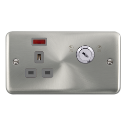 DPSC655GY Deco Plus 13A Ingot 1 Gang Double Pole K