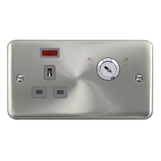 DPSC655GY Deco Plus 13A Ingot 1 Gang Double Pole K