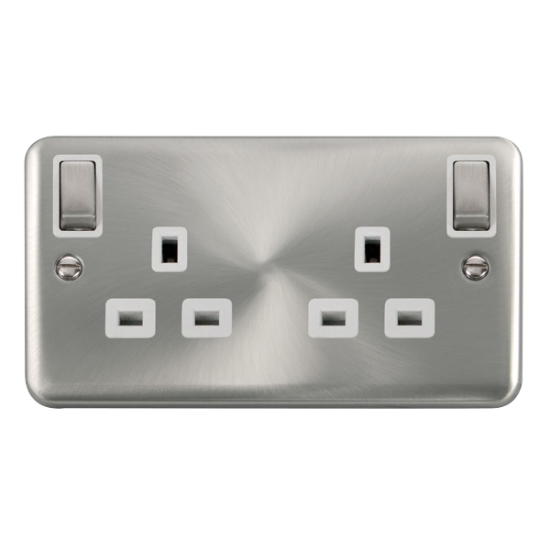 DPSC836WH Deco Plus DECO+ 13A 2GANG OUTBOARD SW SK