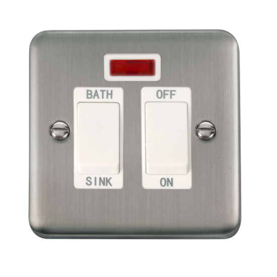 DPSS024WH Deco Plus 20A DP Sink/Bath Switch With N