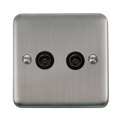 DPSS066BK Deco Plus Twin Coaxial Outlet
