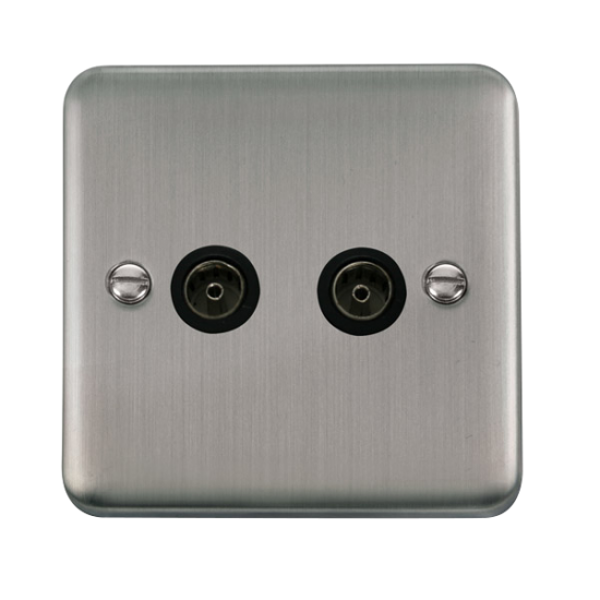 DPSS066BK Deco Plus Twin Coaxial Outlet