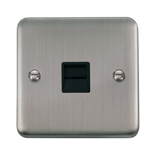 DPSS120BK Deco Plus Single Telephone Outlet - Mast