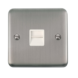 DPSS120WH Deco Plus Single Telephone Outlet - Mast