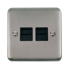 DPSS121BK Deco Plus Twin Telephone Outlet - Master
