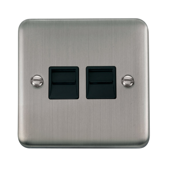 DPSS121BK Deco Plus Twin Telephone Outlet - Master