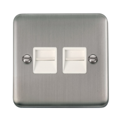 DPSS126WH Deco Plus Twin Telephone Outlet - Second