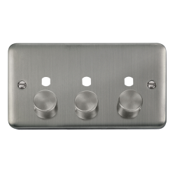 DPSS153PL Deco Plus DPSS 3 GANG DOUBLE DIMMER PLAT