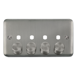 DPSS154PL Deco Plus DPSS 4 GANG DOUBLE DIMMER PLAT