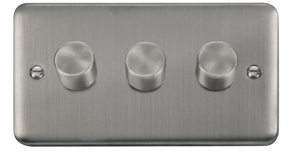 DPSS163 Deco Plus DPSS 3GANG 2WAY 100W LED DIMMER