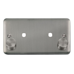 DPSS186 Deco Plus 2 Gang Dimmer Plate & Knobs (163