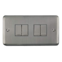 DPSS414GY Deco Plus 10AX Ingot 4 Gang 2 Way Plate