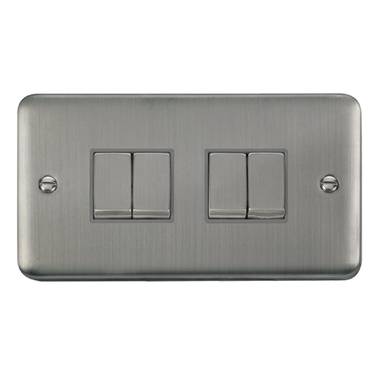 DPSS414GY Deco Plus 10AX Ingot 4 Gang 2 Way Plate