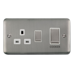 DPSS504WH Deco Plus 45A Ingot 2 Gang DP Switch Wit