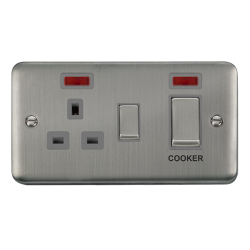 DPSS505GY Deco Plus 50A Ingot 2 Gang Double Pole S