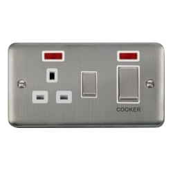 DPSS505WH Deco Plus 45A Ingot 2 Gang DP Switch Wit