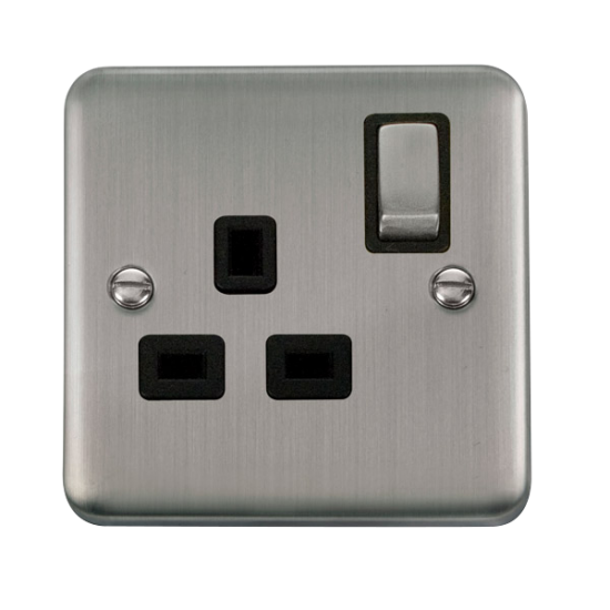 DPSS535BK Deco Plus 13A Ingot 1 Gang DP Switched S