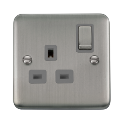 DPSS535GY Deco Plus 13A Ingot 1 Gang Double Pole S