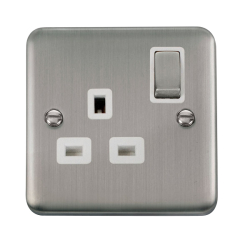 DPSS535WH Deco Plus 13A Ingot 1 Gang DP Switched S