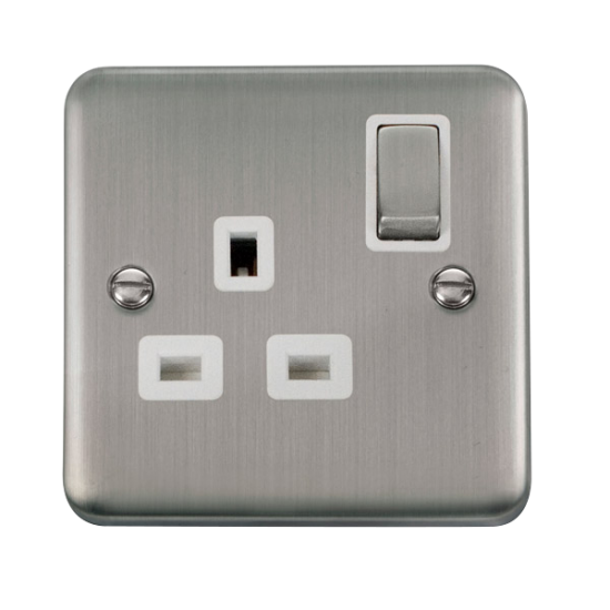 DPSS535WH Deco Plus 13A Ingot 1 Gang DP Switched S